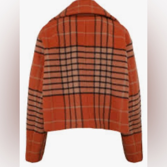 Mini Carver Coat- Persimmon Mega Plaid - Picture 2 of 7